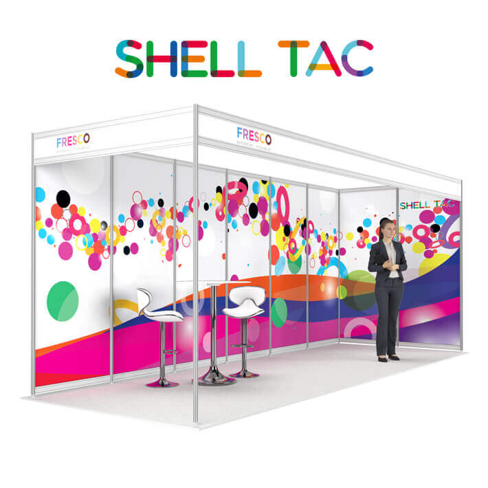 ShellTac shell scheme display made-to-measure floor-to-ceiling graphics.