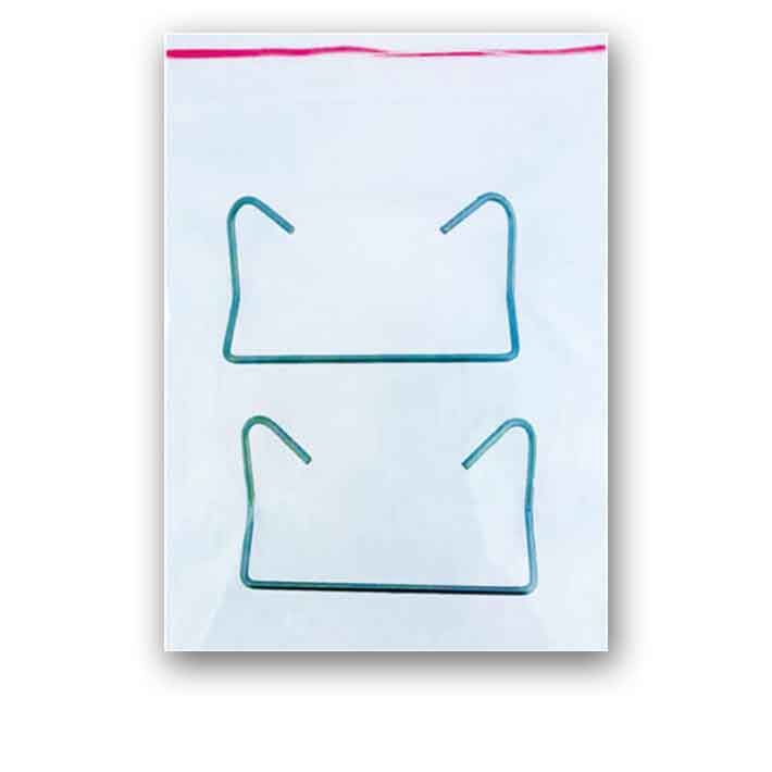 Image of 2 wire clips in a bag