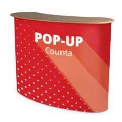 front of the pop up counta