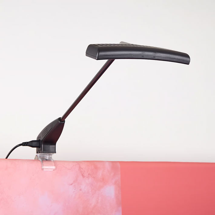 12W Slimline LED exhibition light fitted to a display