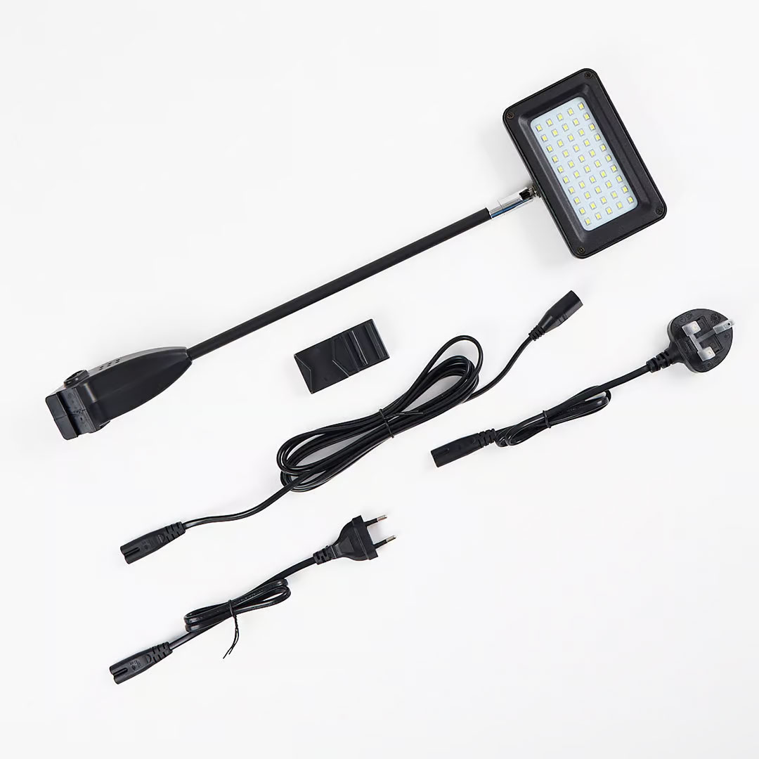15W LED exhibition light with power and linking cables